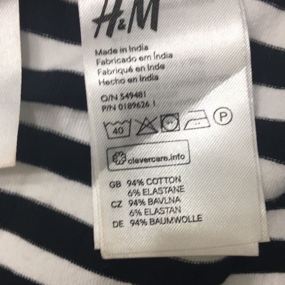 H&M Divided Basic Black/White Stripes Skirt Small - Picture 4 of 4